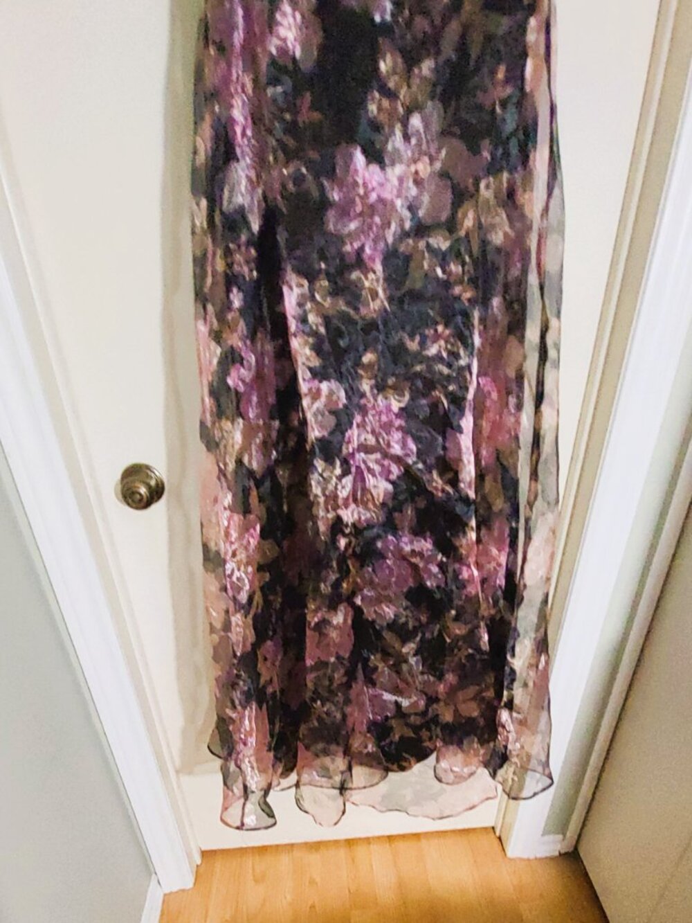 Lulus Strapless Floral Burnout Lace Up Dress Formal Gown Size XS - Picture 6 of 16